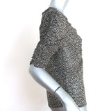 Les Coyotes de Paris Ambre Ruched Top Black Floral Print Crepe Size 36