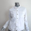 L'Agence Celine Denim Jacket White Stretch Cotton Size Large