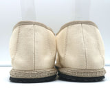 Piedaterre Modigliani Espadrille Flats Cream Canvas Size 42 NEW