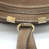 Chloe Medium Marcie Hobo Nut Pebbled Leather Shoulder Bag