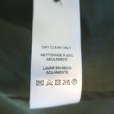 FRAME Deep V Ruffle Collar Top Fatigue Green Size Extra Small Puff Sleeve Blouse