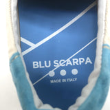BluScarpa La Tennis 16 Low Top Sneakers Cream Canvas & Blue Suede Size 8 NEW