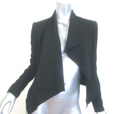 HELMUT Helmut Lang Flash Draped Blazer Black Silk-Blend Size Small