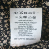 Les Coyotes de Paris Ambre Ruched Top Black Floral Print Crepe Size 36