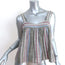 Xirena Zoe Tank Top Gray Metallic-Striped Cotton Size Extra Small
