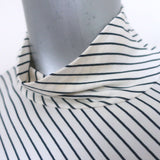 Balenciaga Cutout-Sleeve Striped Turtleneck Top White/Black Jersey Size 36