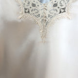 Cami NYC Everly Camisole Oat Silk Satin Size Medium Crisscross-Back Tank Top