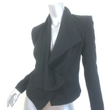 HELMUT Helmut Lang Flash Draped Blazer Black Silk-Blend Size Small