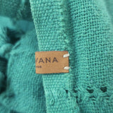 Caravana Fringed Shawl Scarf Green Cotton Gauze NEW