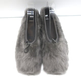Hereu Puntera Shearling Ballet Flats Gray Size 38