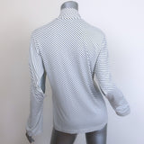 Balenciaga Cutout-Sleeve Striped Turtleneck Top White/Black Jersey Size 36