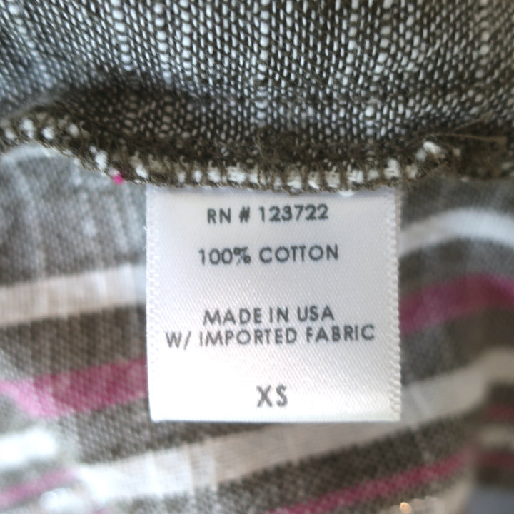 Xirena Zoe Tank Top Gray Metallic-Striped Cotton Size Extra Small