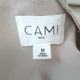 Cami NYC Everly Camisole Oat Silk Satin Size Medium Crisscross-Back Tank Top