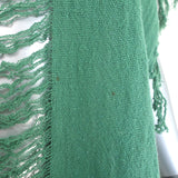 Caravana Fringed Cover-Up Tunic Green Gauze One Size
