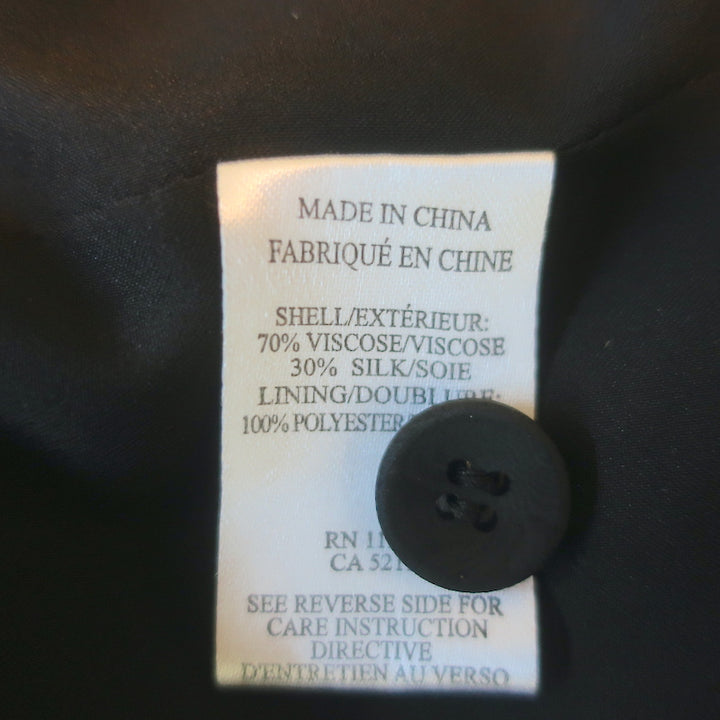 HELMUT Helmut Lang Flash Draped Blazer Black Silk-Blend Size Small