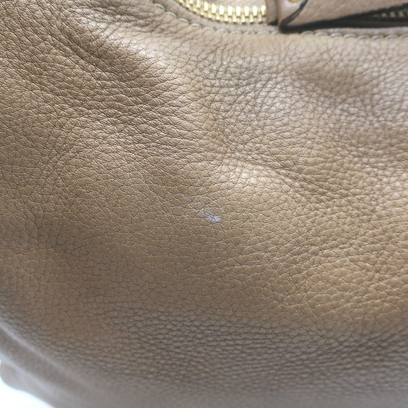 Chloe Medium Marcie Hobo Nut Pebbled Leather Shoulder Bag