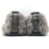 Hereu Puntera Shearling Ballet Flats Gray Size 38