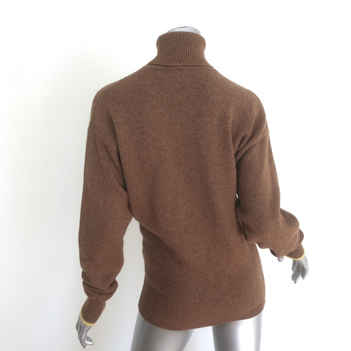 Victoria Beckham Cashmere Turtleneck Sweater Brown Size Extra Small