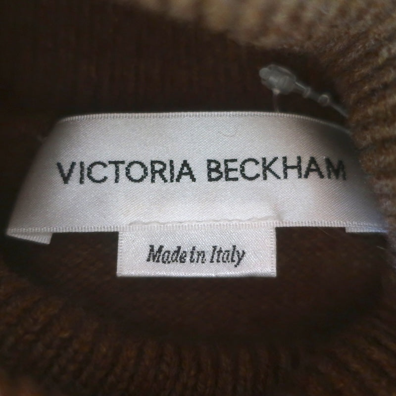 Victoria Beckham Cashmere Turtleneck Sweater Brown Size Extra Small