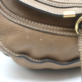 Chloe Medium Marcie Hobo Nut Pebbled Leather Shoulder Bag