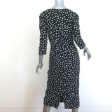 Dolce & Gabbana Polka Dot Longuette Bustier Dress Black/White Cady Size 44