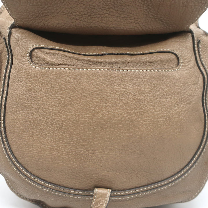 Chloe Medium Marcie Hobo Nut Pebbled Leather Shoulder Bag