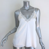 Cami NYC Everly Camisole White Silk Satin Size Medium Crisscross-Back Tank Top