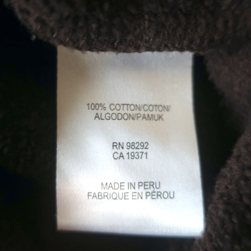 Tibi Cutout Sleeve Cocoon Sweatshirt Dark Brown Cotton Size Medium