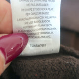 Tibi Cutout Sleeve Cocoon Sweatshirt Dark Brown Cotton Size Medium