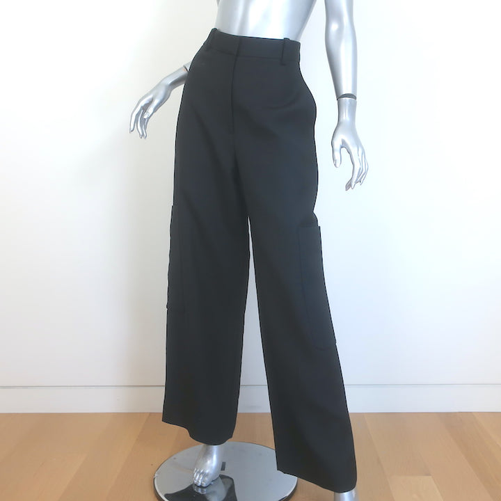 KHAITE Caiton Side-Pocket Wide Leg Pants Black Size 6