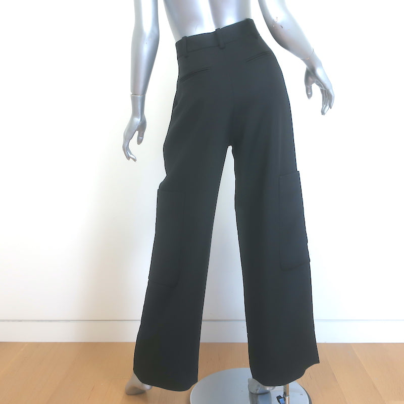 KHAITE Caiton Side-Pocket Wide Leg Pants Black Size 6