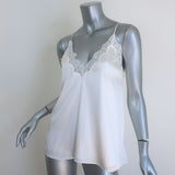 Cami NYC Everly Camisole White Silk Satin Size Medium Crisscross-Back Tank Top