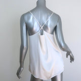 Cami NYC Everly Camisole White Silk Satin Size Medium Crisscross-Back Tank Top