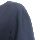 Tibi Balloon Sleeve Top Navy Crepe Size 6 Crewneck Blouse