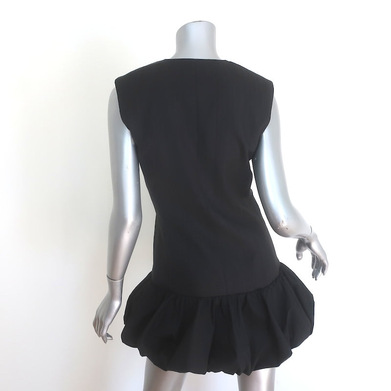 Sandro Aliette Bubble-Hem Sleeveless Mini Dress Black Size 34 NEW