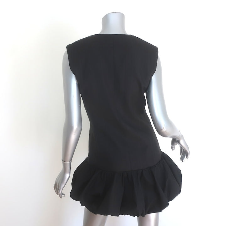 Sandro Aliette Bubble-Hem Sleeveless Mini Dress Black Size 34 NEW
