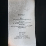 Tibi Balloon Sleeve Top Navy Crepe Size 6 Crewneck Blouse