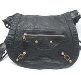 Balenciaga Giant 12 Neo Folk Messenger Bag Black Lambskin Leather