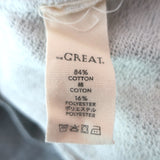 THE GREAT The Henley Hoodie Sweatshirt Varsity Grey Cotton Size 2