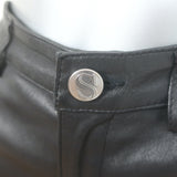 SPRWMN 5 Pocket Slim Straight Leather Pants Black Size Small