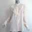 Stella McCartney Ruffle Blouse Ivory Lace-Trim Silk Size 42 Long Sleeve Top