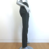 SPRWMN 5 Pocket Slim Straight Leather Pants Black Size Small