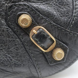 Balenciaga Giant 12 Neo Folk Messenger Bag Black Lambskin Leather