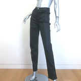 SPRWMN 5 Pocket Slim Straight Leather Pants Black Size Small