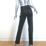 SPRWMN 5 Pocket Slim Straight Leather Pants Black Size Small