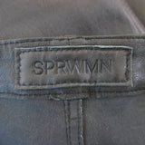 SPRWMN 5 Pocket Slim Straight Leather Pants Black Size Small