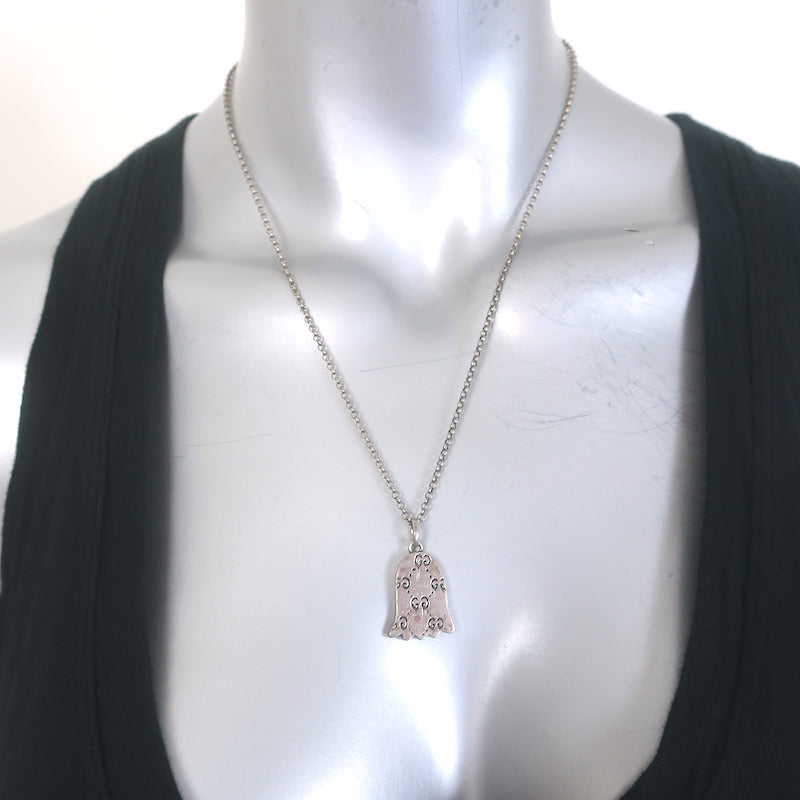 Gucci Ghost Pendant Necklace Sterling Silver .925