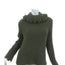 Bottega Veneta Cashmere Fringe Sweater Forest Green Ribbed Knit Size 40