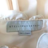 Stella McCartney Ruffle Blouse Ivory Lace-Trim Silk Size 42 Long Sleeve Top