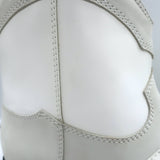 GANNI Meg Western Ankle Boots White Leather Size 41